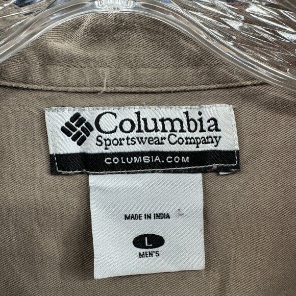 Columbia Mens L Flannel Shirt Blue Gray Plaid Cotton Heritage Outdoor Casual - Picture 5 of 11